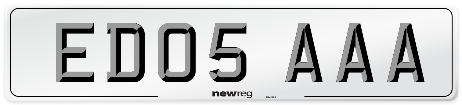 ED05 AAA Number Plate from New Reg